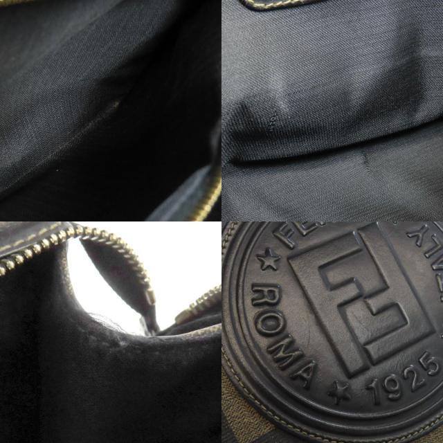 フェンディ FENDI 市松模様 2WAY ハンドバッグ PVC レディース 中古_6