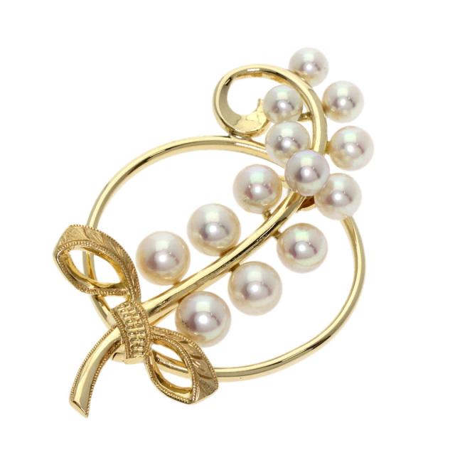 ヴィンテージ ミキモト アコヤパール　ピンブローチ　タイタック M K14 刻印 ヴィンテージ ミキモト アコヤパール ピンブローチ タイタック M K14