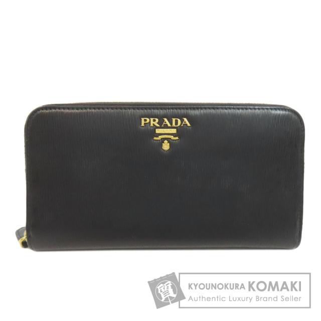 プラダ PRADA  ラウンドファスナー  長財布（小銭入れあり） レザー レディース  中古