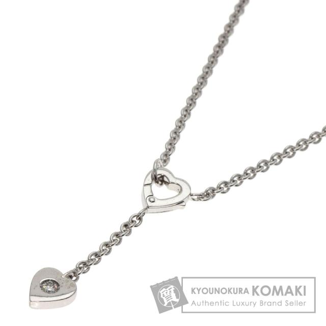 カルティエ CARTIER モナムール 1P ダイヤモンド ネックレス K18ホワイトゴールド 中古