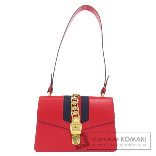 グッチ GUCCI 421882  シルヴィ  ショルダーバッグ カーフ レディース  中古