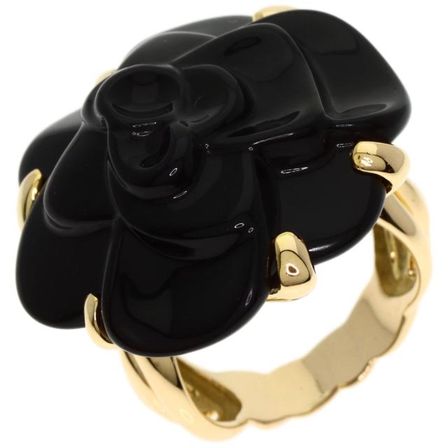 シャネル CHANEL  カメリア オニキス  リング・指輪 K18イエローゴールド レディース  中古_2