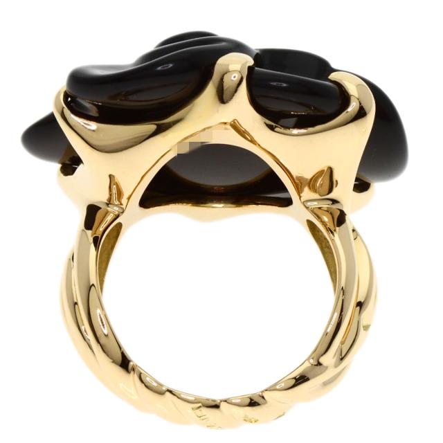 シャネル CHANEL  カメリア オニキス  リング・指輪 K18イエローゴールド レディース  中古_4