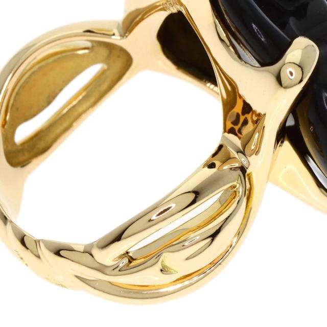 シャネル CHANEL  カメリア オニキス  リング・指輪 K18イエローゴールド レディース  中古_8