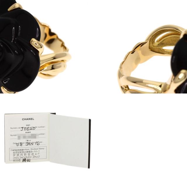 シャネル CHANEL  カメリア オニキス  リング・指輪 K18イエローゴールド レディース  中古_9