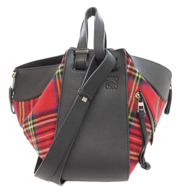 ロエベ LOEWE ハンモック 2WAY ハンドバッグ キャンバス レディース 中古