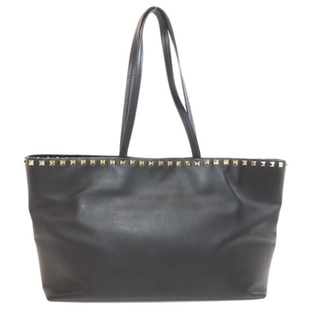 VALENTINO バレンティノ スタッズ トートバッグ カーフ レディース [中古]