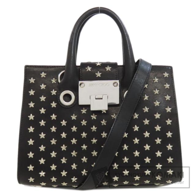 JIMMY CHOO レザー スタースタッズ2wayハンドバッグ JIMMY CHOO レザー スタースタッズ2wayハンドバッグ