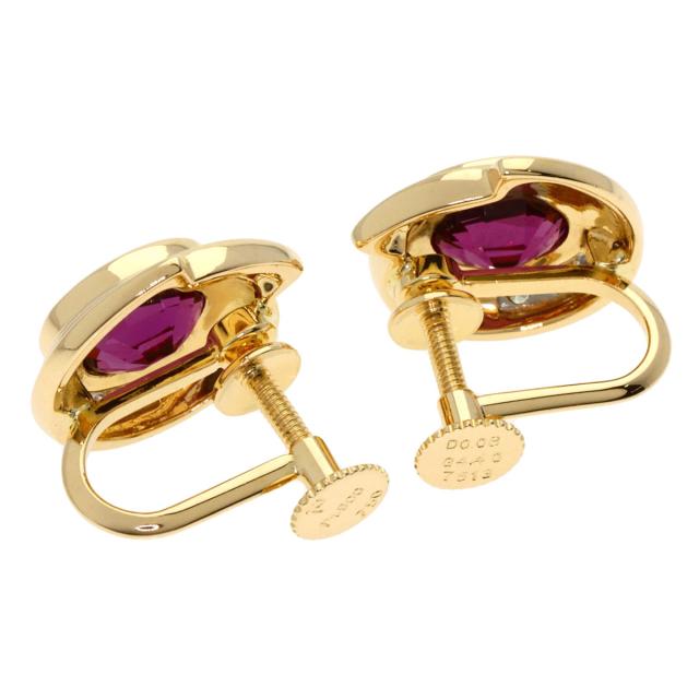 ポーラ ロードライトガーネット イヤリング 4.40ct ダイヤモンド K18YG Pt900 ブランド 美品 中古 送料無料 SH118325 ポーラ ロードライトガーネット イヤリング 4.40ct