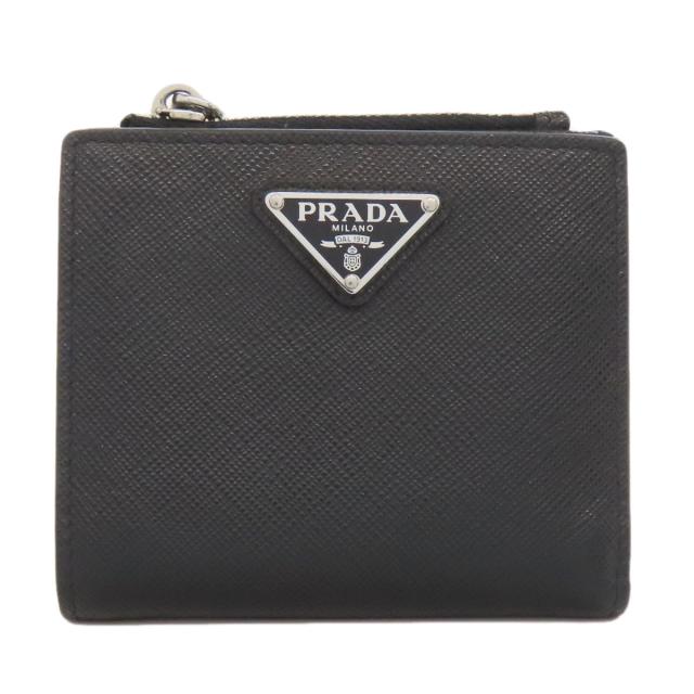 プラダ PRADA ロゴ金具 二つ折り財布（小銭入れあり） サフィアーノ  