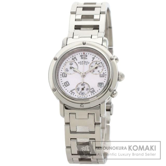 エルメス HERMES CL1.310  クリッパー クロノグラフ  腕時計 ステンレススチール SS   中古