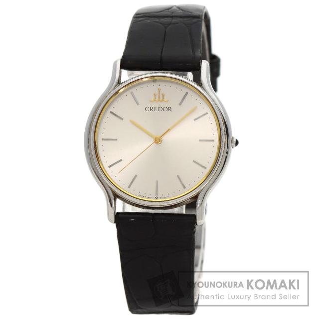 セイコー SEIKO 9571-6000 クレドール 腕時計 ステンレススチール 革
