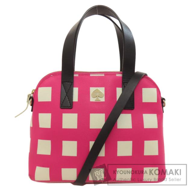ケイトスペード kate spade  チェック柄 2WAY  トートバッグ PVC レディース  中古