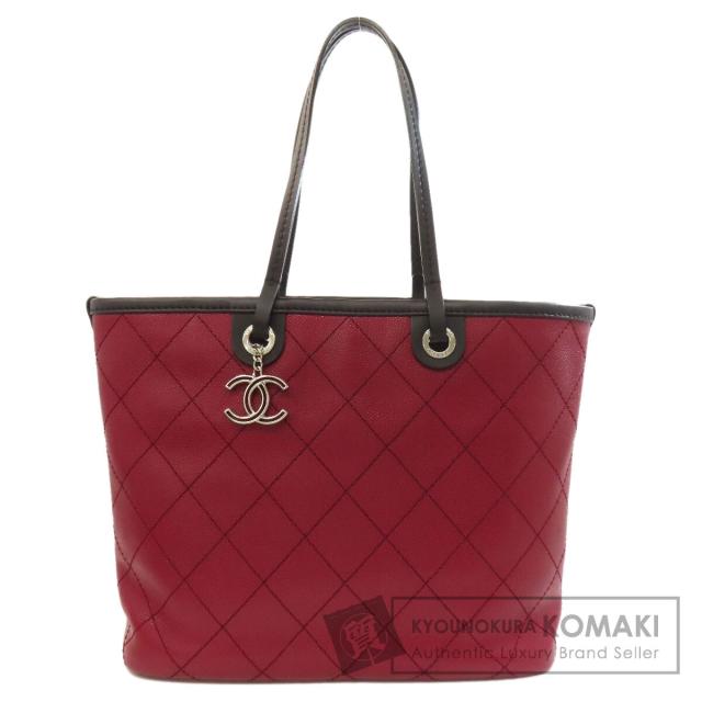 シャネル CHANEL  オンザロード シルバー金具  トートバッグ グレインド カーフスキン 中古