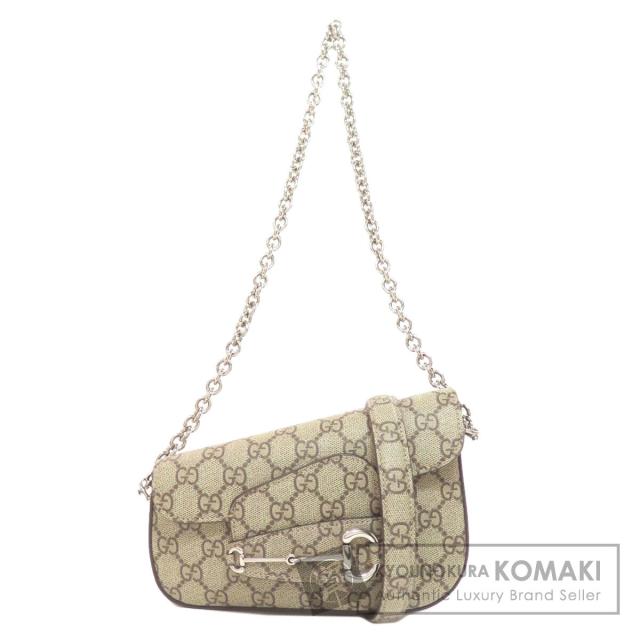 グッチ GUCCI 774209  ワンショルダー ホースビット GG 2WAY  ショルダーバッグ PVC レディース  中古
