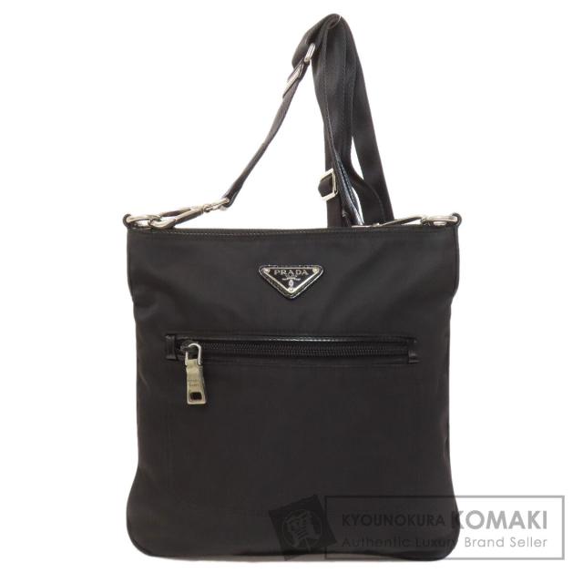 プラダ PRADA ロゴ金具 ショルダーバッグ ナイロン素材 レディース 中古
