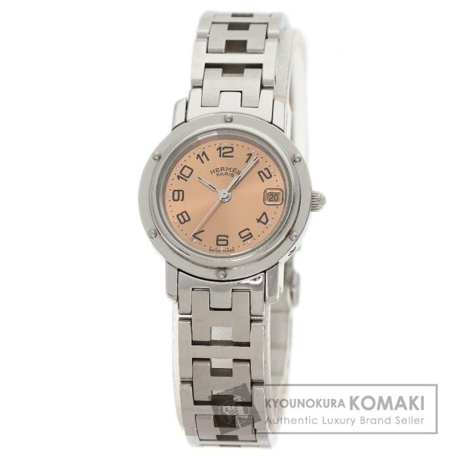 エルメス HERMES CL4.210 クリッパー 腕時計 ステンレススチール SS レディース 中古
