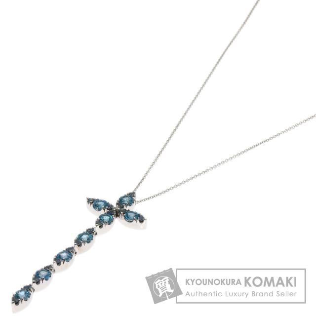 パスクワーレブルーニ PASQUALE BRUNI ブルートパーズ ネックレス K18ホワイトゴールド 中古