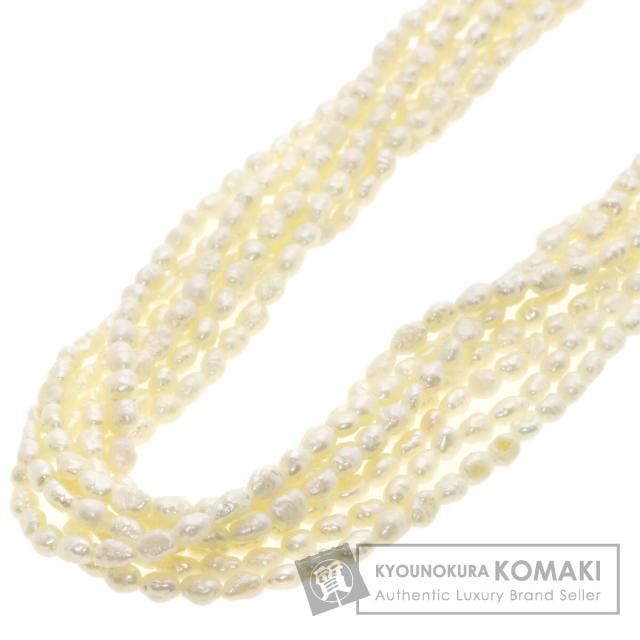 セレクトジュエリー SELECT JEWELRY  淡水パール 真珠 7連  ネックレス シルバー     中古