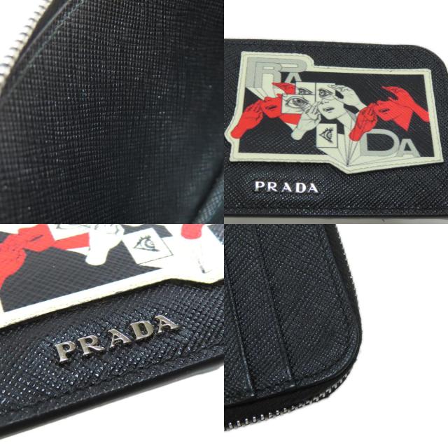 プラダ PRADA リアルライフコミックス コインケース サフィアーノ レディース 中古_7