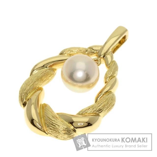 【極美品】【１円】ミキモト MIKIMOTO レディース ゴールデンパール ダイヤモンド ネックレス バロック 大珠 12.1ｍｍ×13.4ｍｍ K18 750 ミキモト(MIKIMOTO)ミキモト パールウォッチ 腕時計 時計 レディース