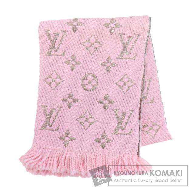ルイヴィトン LOUIS VUITTON M70466 エシャルプ・ロゴマニア シャイン マフラー ウール 中古