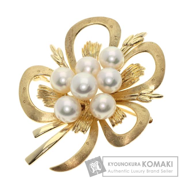 ミキモト MIKIMOTO パール 真珠 ブローチ K14イエローゴールド ミキモト MIKIMOTO パール 真珠 ブローチ K14イエローゴールド