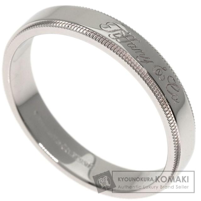 ティファニー トゥギャザー ミルグレイン バンド リング プラチナ、幅