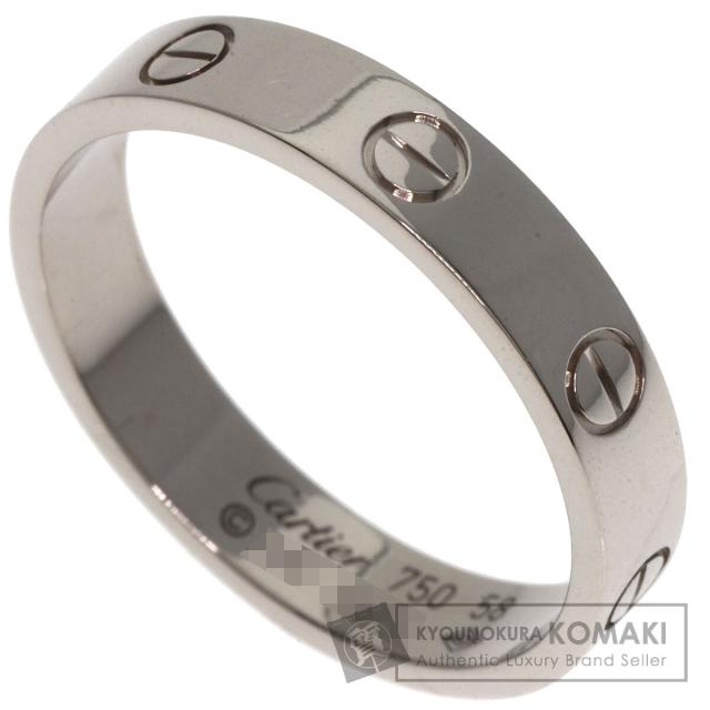 カルティエ CARTIER ミニ ラブリング #58 リング・指輪 K18ホワイトゴールド レディース 中古