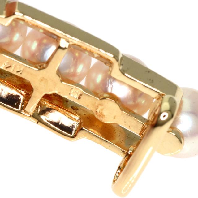 ミキモト MIKIMOTO パール 真珠 帯留め K14イエローゴールド
