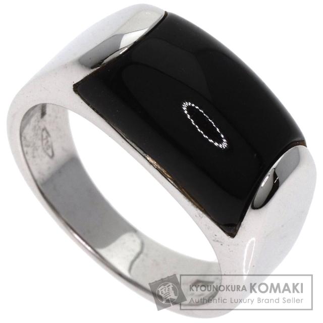 ブルガリ BVLGARI  トロンケット オニキス  リング・指輪 K18ホワイトゴールド レディース  中古