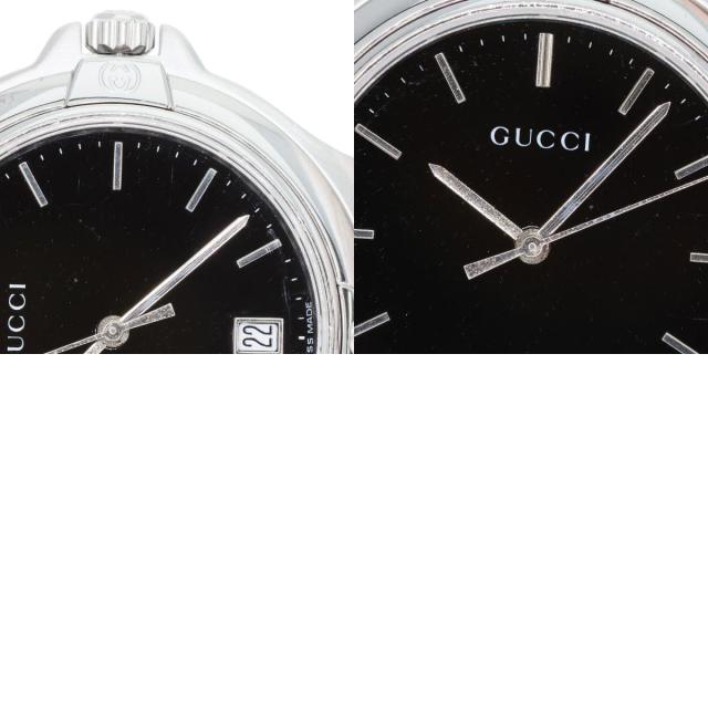 グッチ GUCCI ラウンドフェイス 腕時計 ステンレススチール SS メンズ