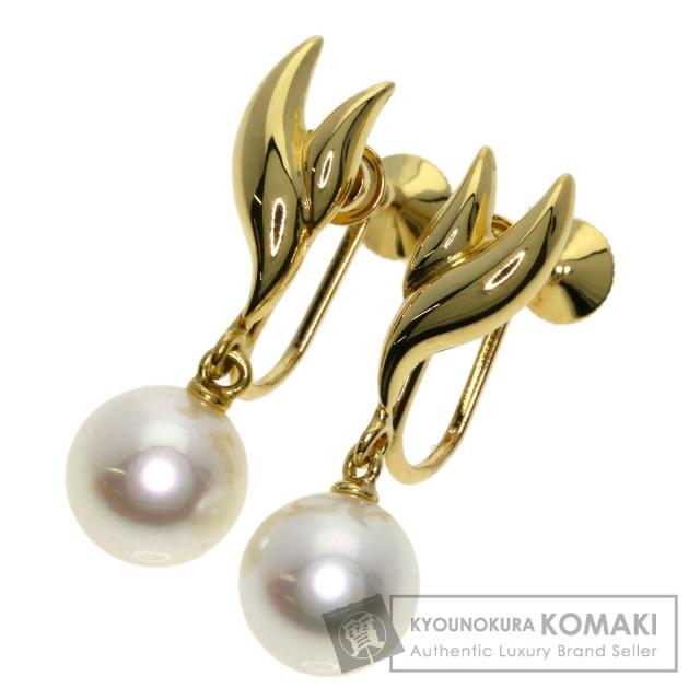 ミキモト MIKIMOTO パール 真珠 イヤリング K18イエローゴールド レディース 中古