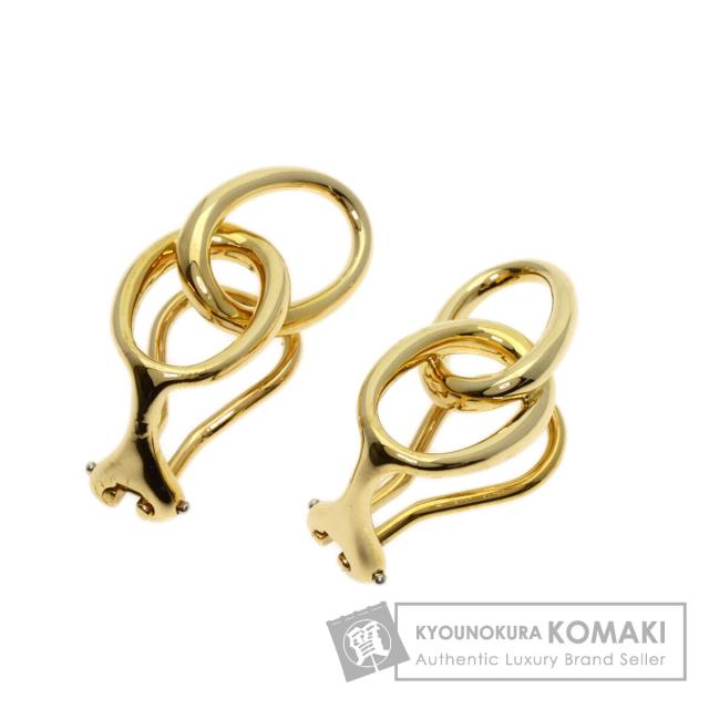 ティファニー TIFFANY&Co. ダブルループ イヤリング K18イエローゴールド レディース 中古