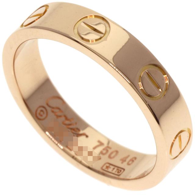 カルティエ CARTIER ミニ ラブリング #46 リング・指輪 K18ピンク 