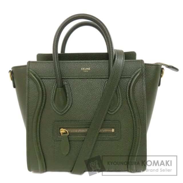 セリーヌ CELINE  ラゲージナノ 2WAY  ハンドバッグ カーフ レディース  中古