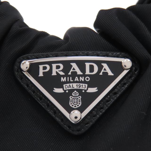 プラダ PRADA  シュシュ ロゴ金具  ヘアアクセサリー ナイロン素材 レディース  中古_4