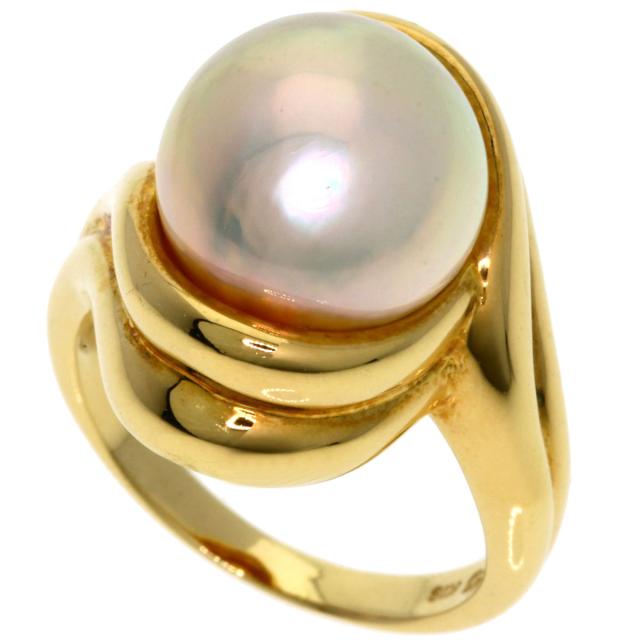 タサキ TASAKI  マベパール 真珠  リング・指輪 K18イエローゴールド レディース  中古