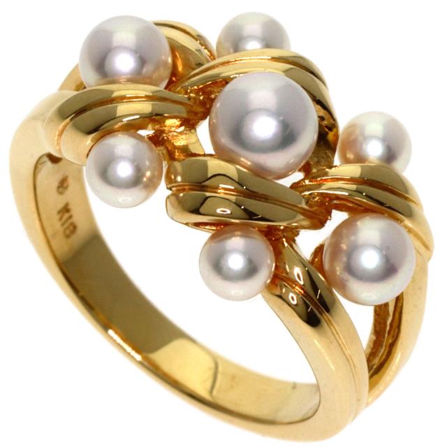 ミキモト MIKIMOTO パール 真珠 リング・指輪 K18イエローゴールド レディース 中古_1
