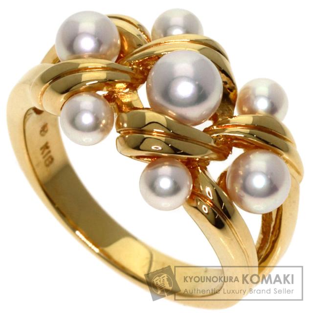 ミキモト MIKIMOTO パール 真珠 リング・指輪 K18イエロー ミキモト MIKIMOTO パール 真珠 リング・指輪 K18イエロー
