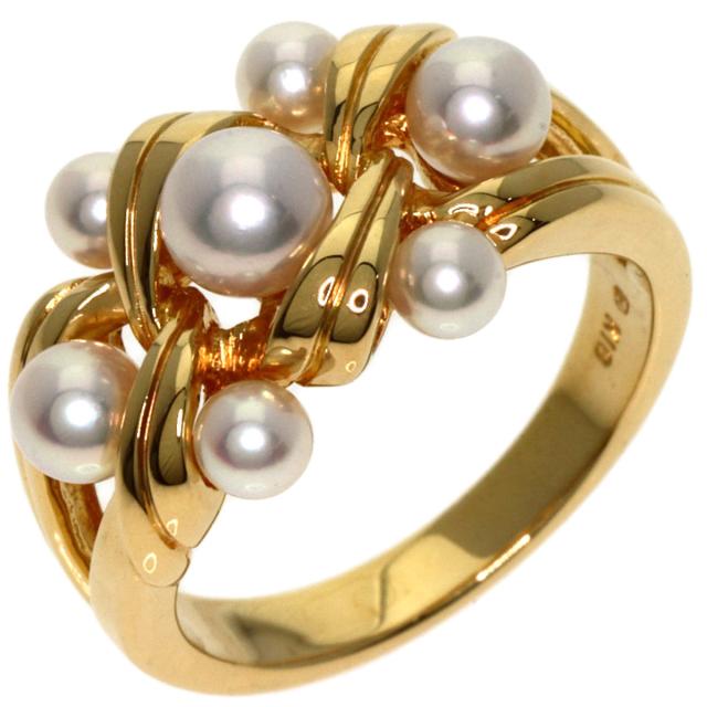 ミキモト MIKIMOTO パール 真珠 リング・指輪 K18イエローゴールド レディース 中古_2