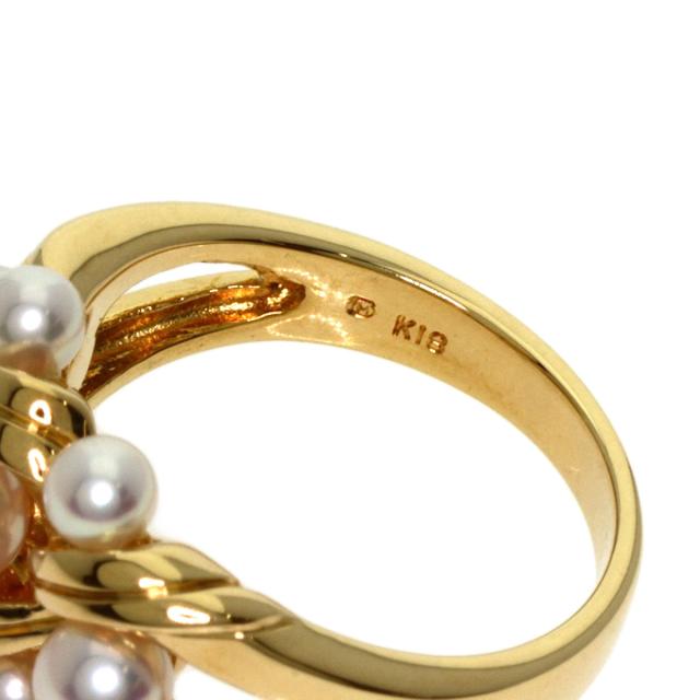 ミキモト MIKIMOTO パール 真珠 リング・指輪 K18イエローゴールド レディース 中古_5