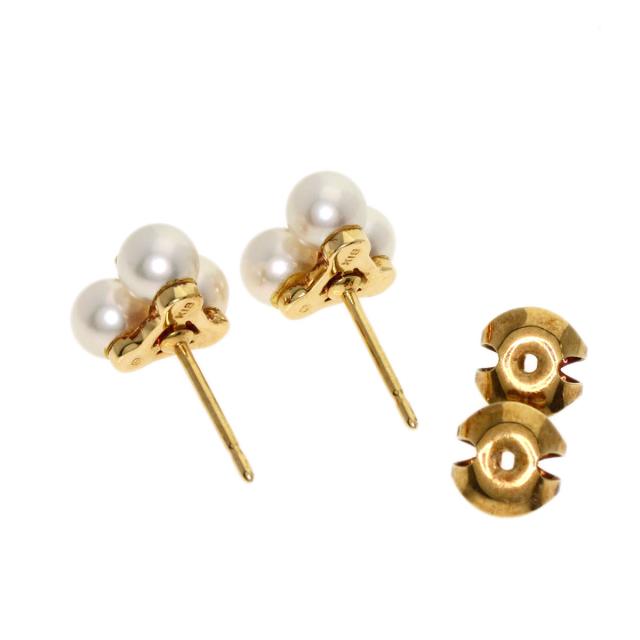 [新品・未使用] K18 イヤリング 18金 ダイヤ ミキモト MIKIMOTO パール 真珠 ダイヤモンド ピアス K18イエロー