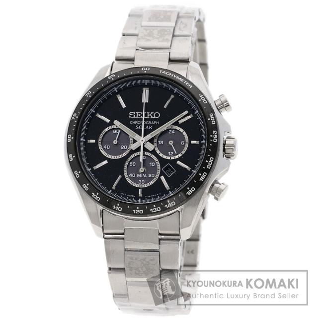 セイコー SEIKO ラウンドフェイス SBPY167 腕時計 ステンレススチール SS メンズ 中古