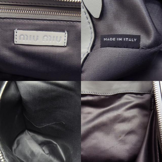 ミュウミュウ MIUMIU ロゴ トートバッグ レザー レディース 中古_3