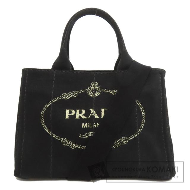プラダ PRADA カナパ ミニ 2WAY ハンドバッグ キャンバス レディース 中古