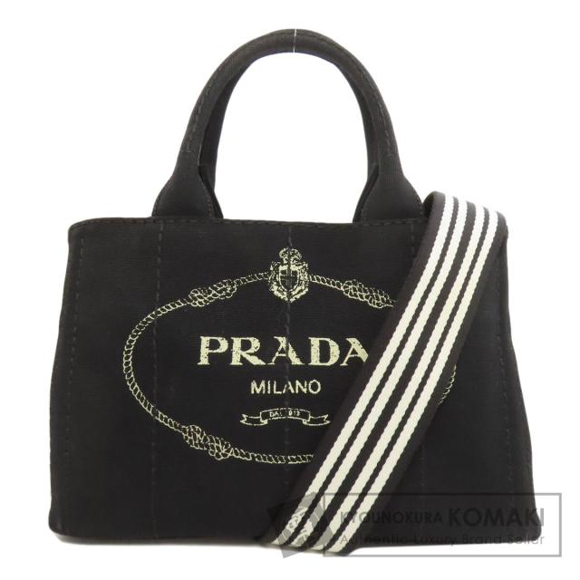 プラダ PRADA  カナパ ミニ 2WAY  ハンドバッグ キャンバス レディース  中古
