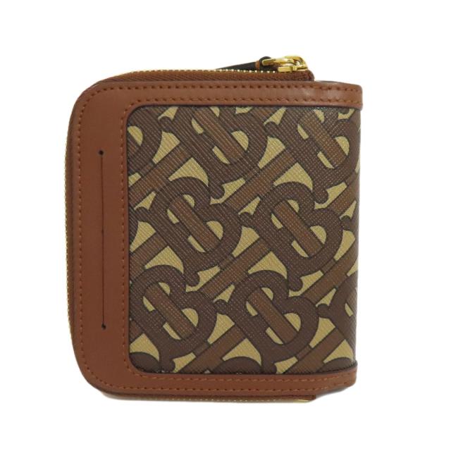 USED』 バーバリー 二つ折り財布 レザー ブラウン BURBERRY ノバ