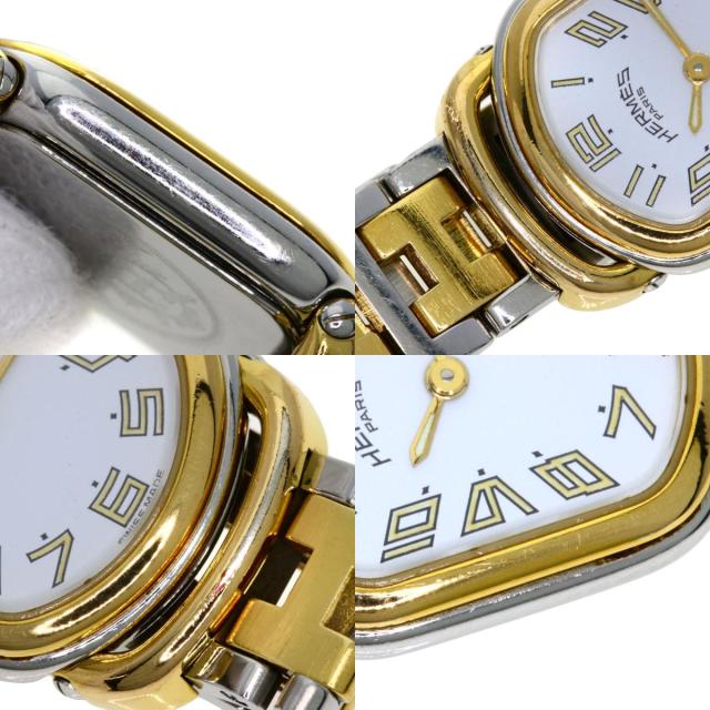 エルメス HERMES RA1.240 ラリー 腕時計 ステンレススチール SSxGP レディース 中古_7