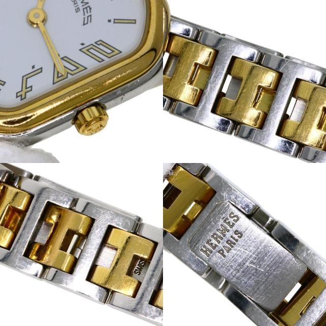 エルメス HERMES RA1.240 ラリー 腕時計 ステンレススチール SSxGP レディース 中古_8